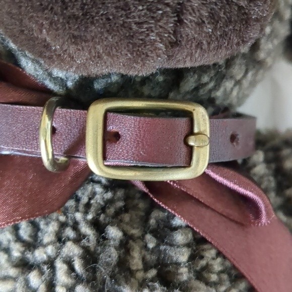 Handcrafted Genuine Leather Dog Collar Brass Buckle 13 inch - Picture 4 of 4